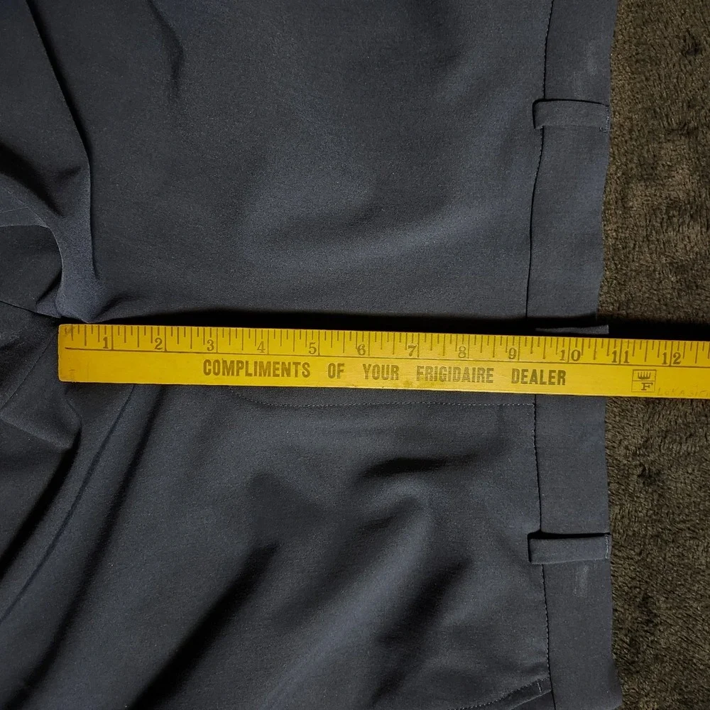George Pants Mens 32X32 Blue Wrinkle Resistant Flat Front Straight Leg Office